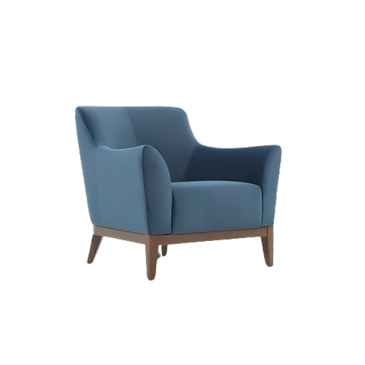 كرسي خشبي بظهر منحني