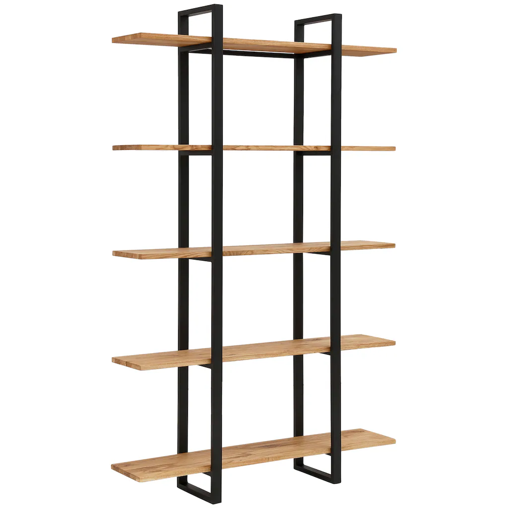 وحدة تخزين بأرفف خشبية