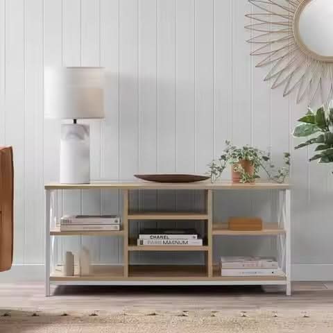 وحدة تخزين خشبية مستطيلة