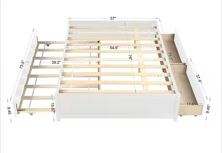 سرير بوحدات تخزين