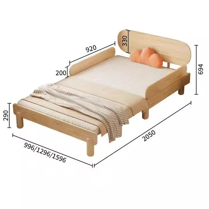 سرير أطفال خشبي