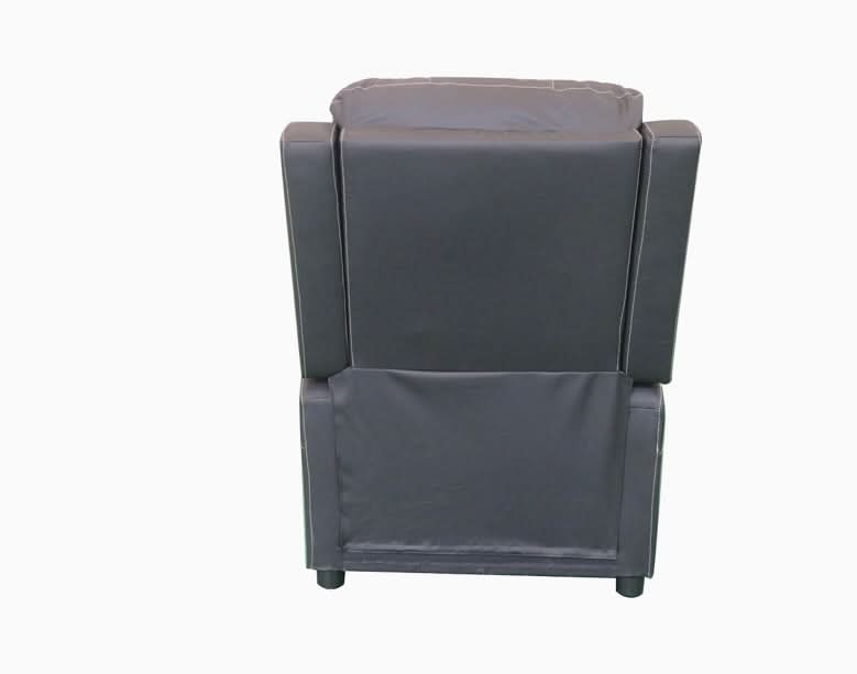 كرسي استرخاء جلد بلون أسود