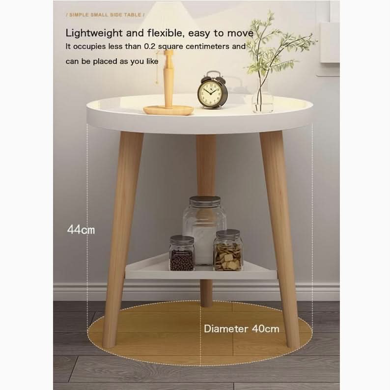 طاولة جانبية خشبي دائرية