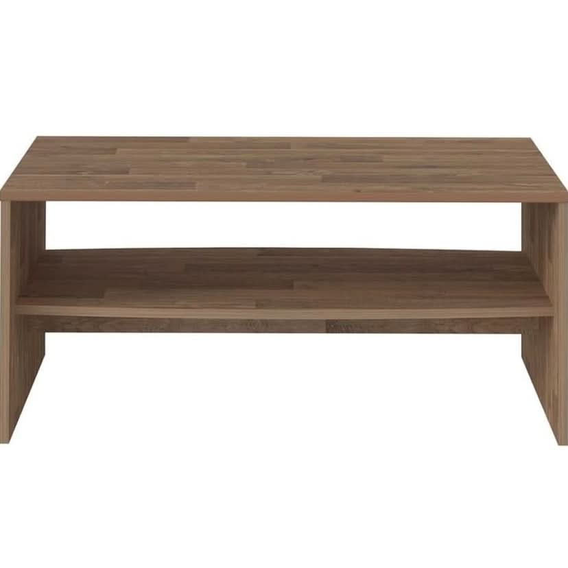 طاولة قهوة بني مستطيلة الشكل