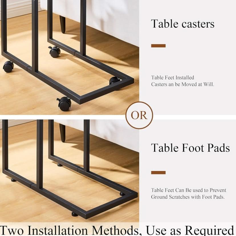 طاولة جانبية علي شكل حرف C