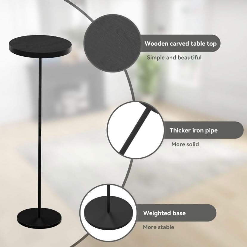 طاولة جانبية رمادي مستديرة