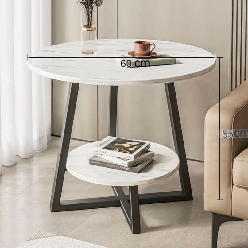 طاولة جانبية بسطح دائري