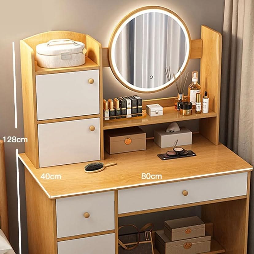 تسريحه خشبي مع إضاءه LED