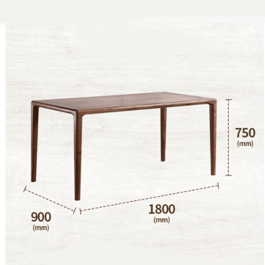 طاولة طعام خشبي مستطيلة