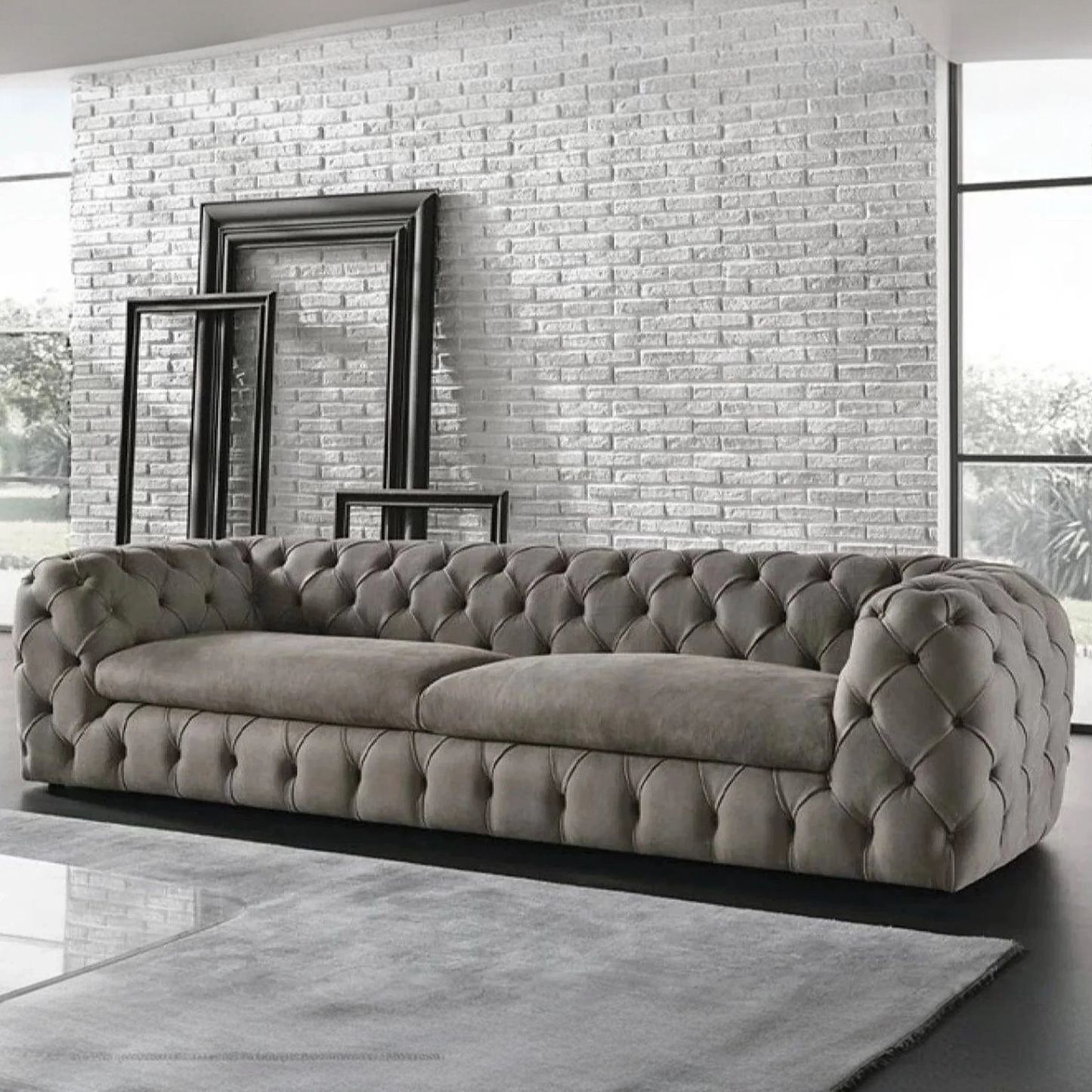 كنبة فاخرة خشبية طبيعية - Baytuk