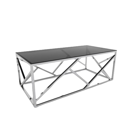 طاولة قهوة مستطيلة من المعدن