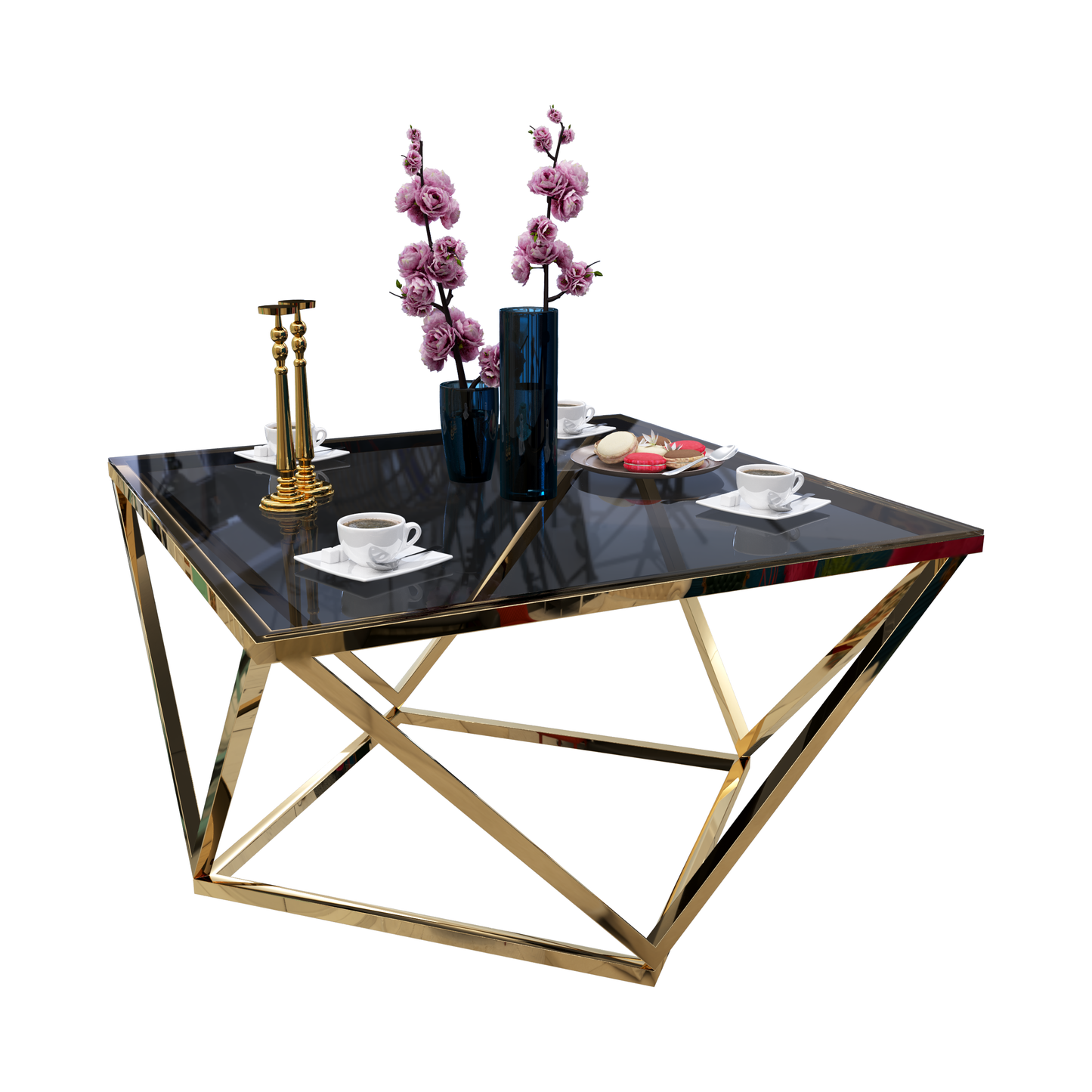 طاولة قهوة بتصميم هندسي