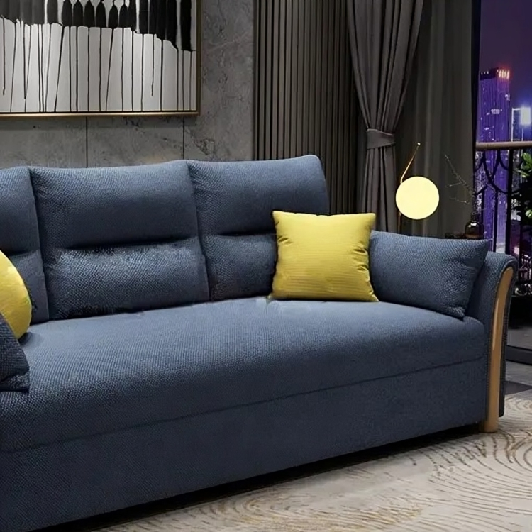 كنبة ثنائية بأرجل خشبية