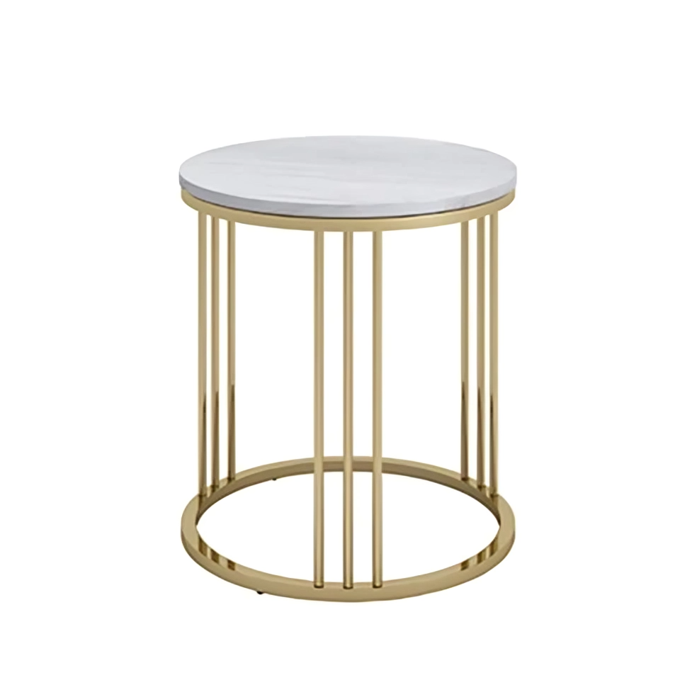 طاولة قهوة دائرية مع طاولة جانبية