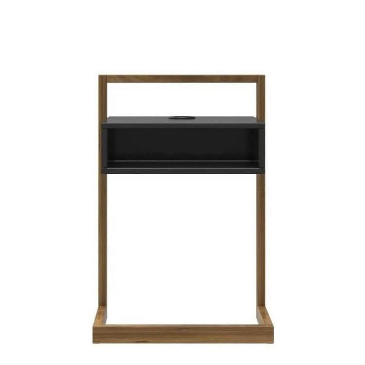 طاولة جانبية مزودة برف وسط