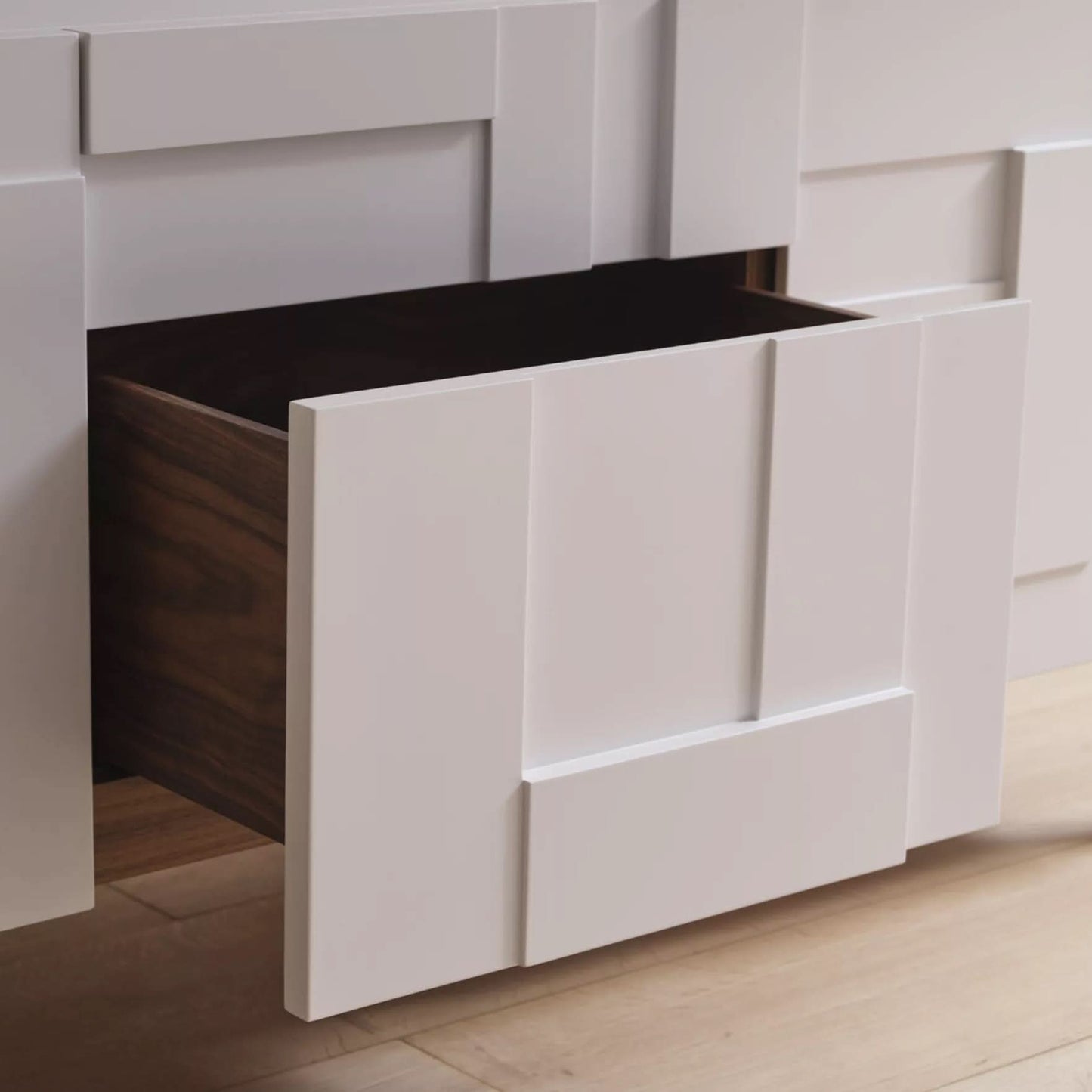 طاولة تليفزيون خشبية أبيض في بني