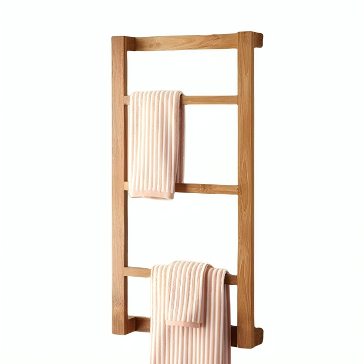 علاقة خشبية معلقة بتصميم بسيط