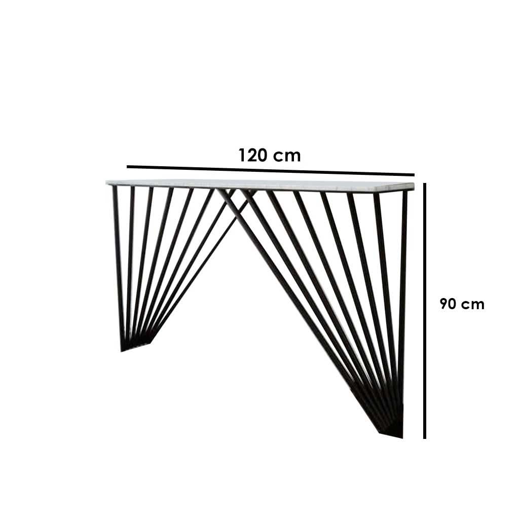 كونسول معدن بسطح رخام