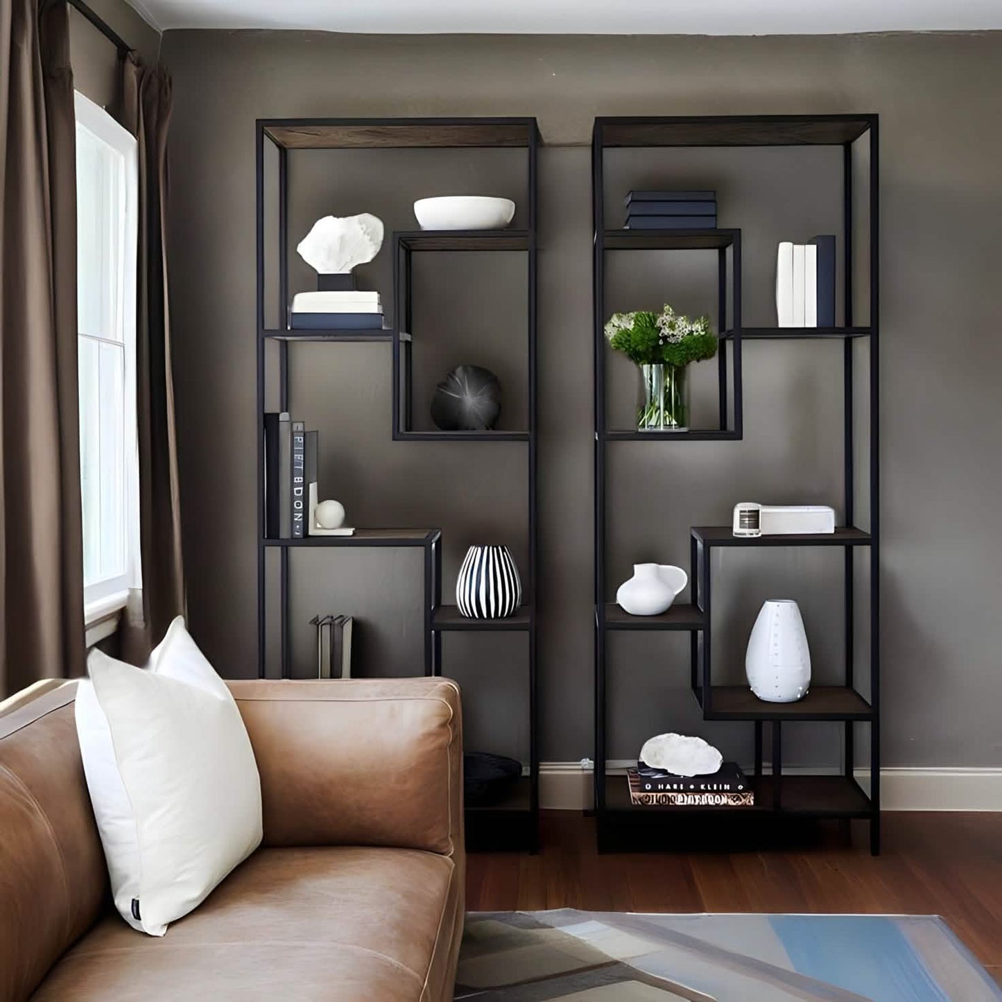 وحدة أرفف خشب ام دي اف