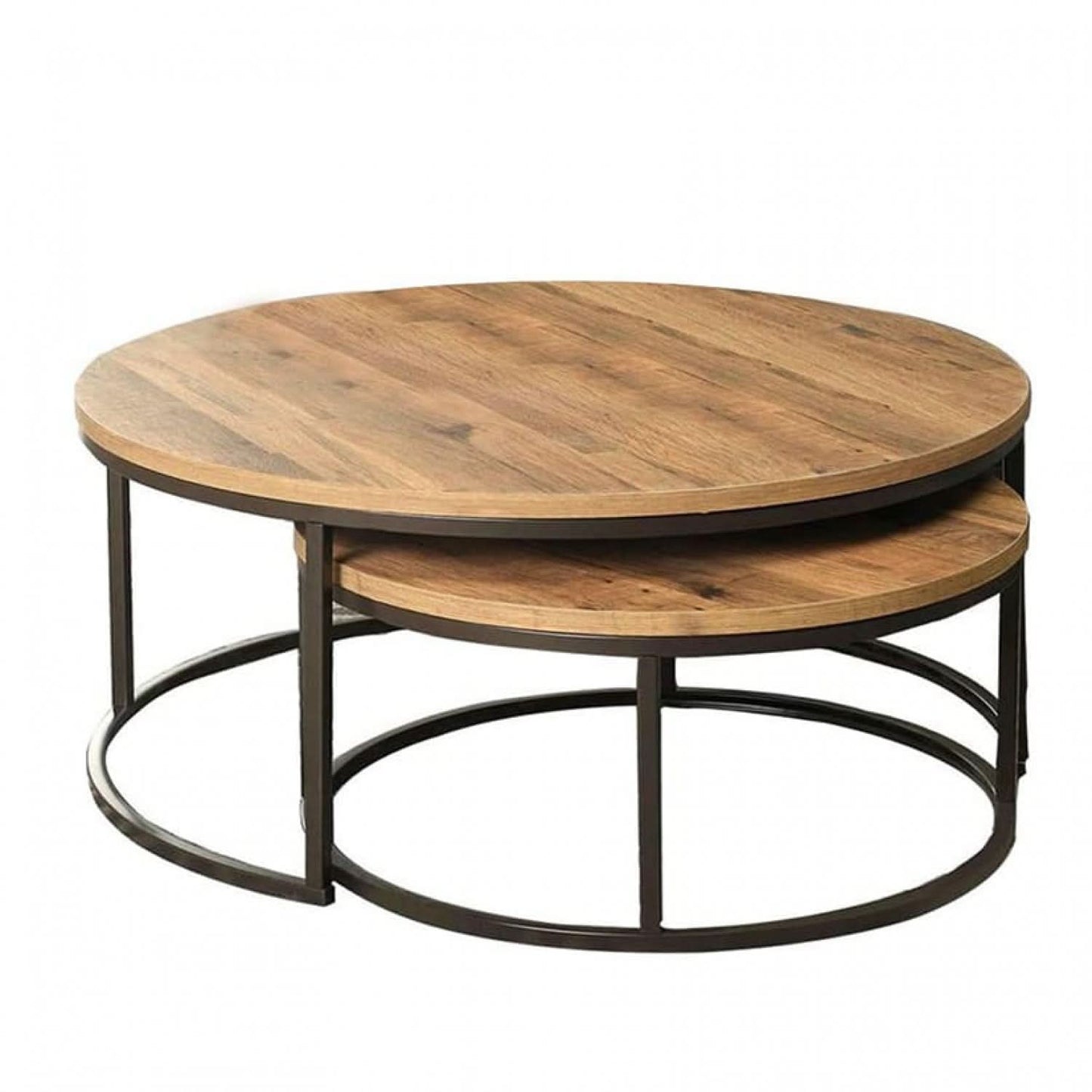 طاولة قهوة دائرية مزدوجة