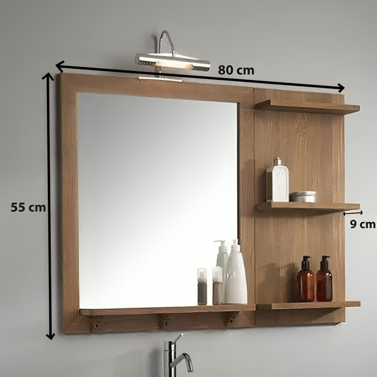 مرايا حمام بهيكل خشبي