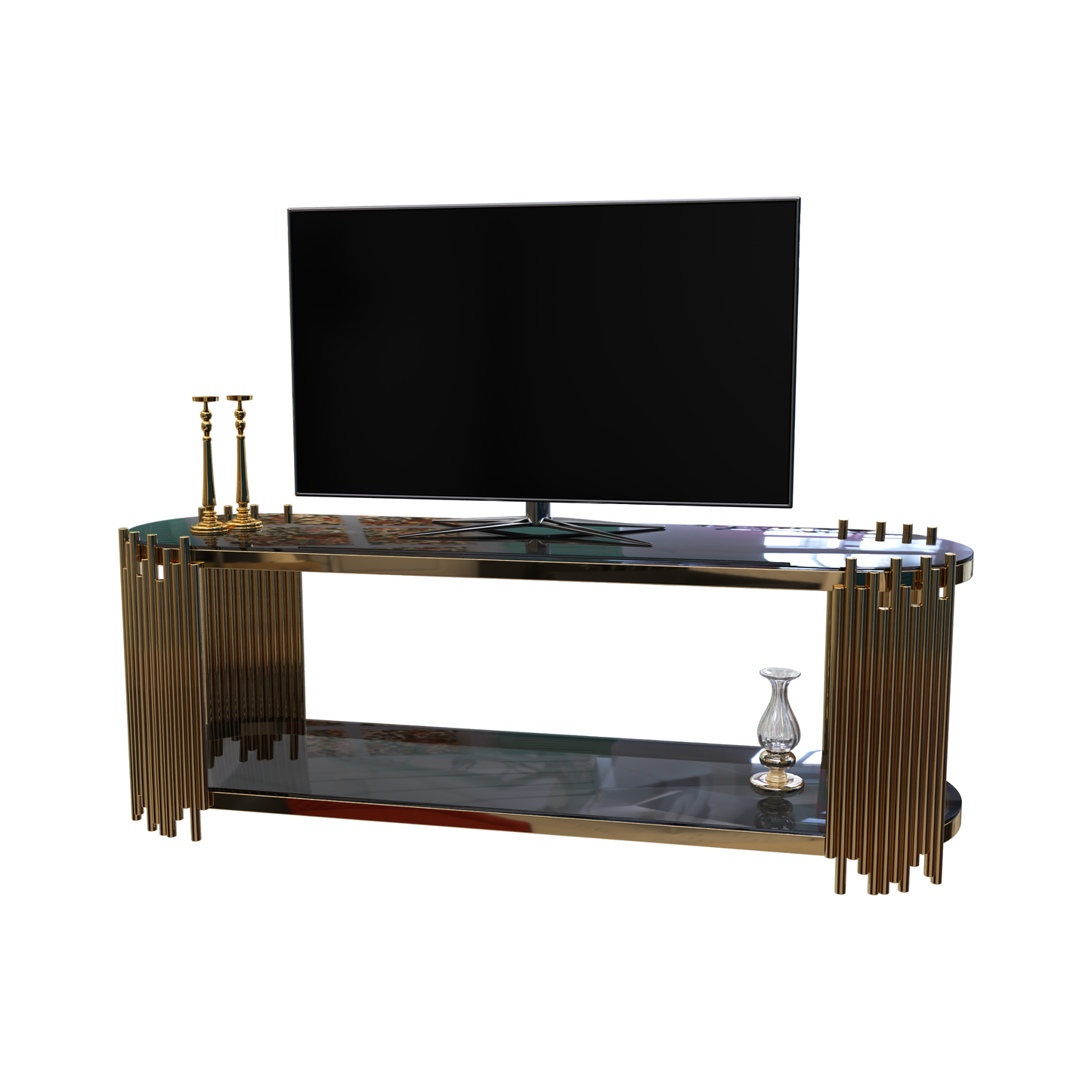 طاولة تليفزيون مزودة برف