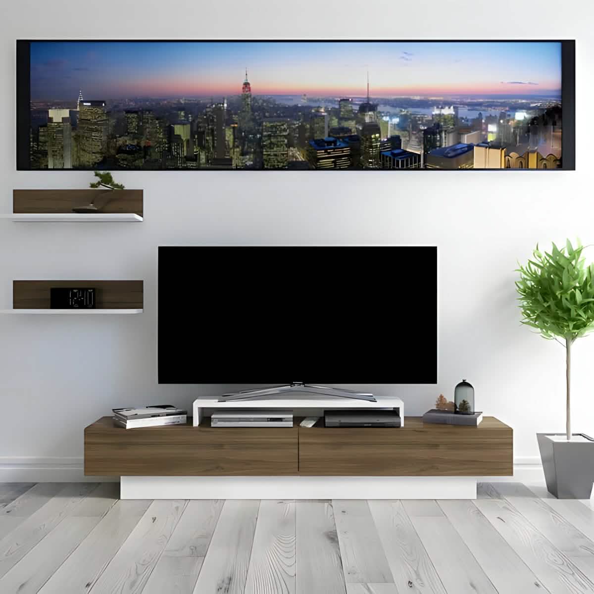 ترابيزة تليفزيون خشب ام دي اف، 160*30*40 سم