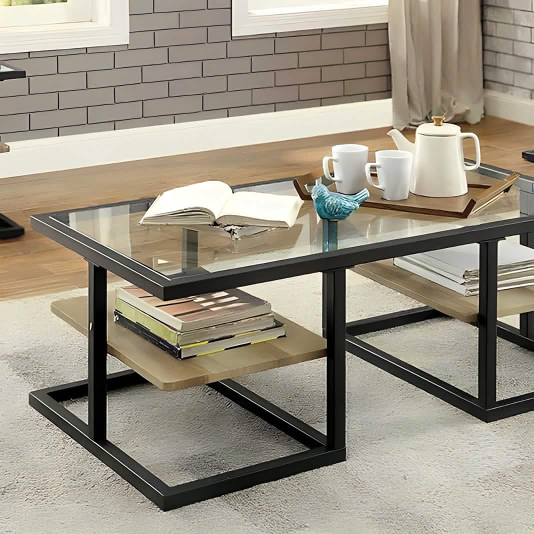 طاولة قهوة زجاج