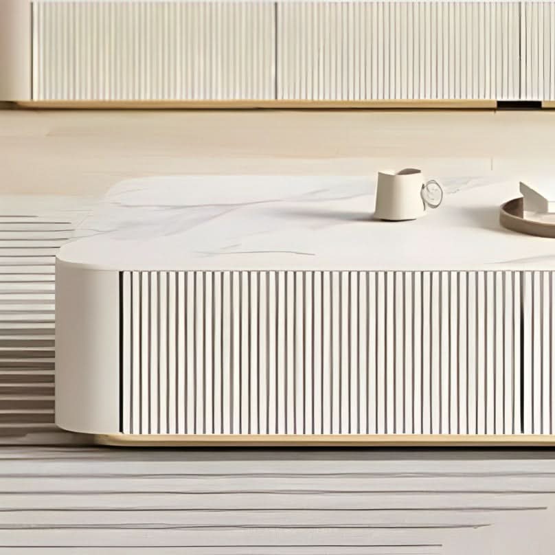 طقم طاولات أبيض عصري