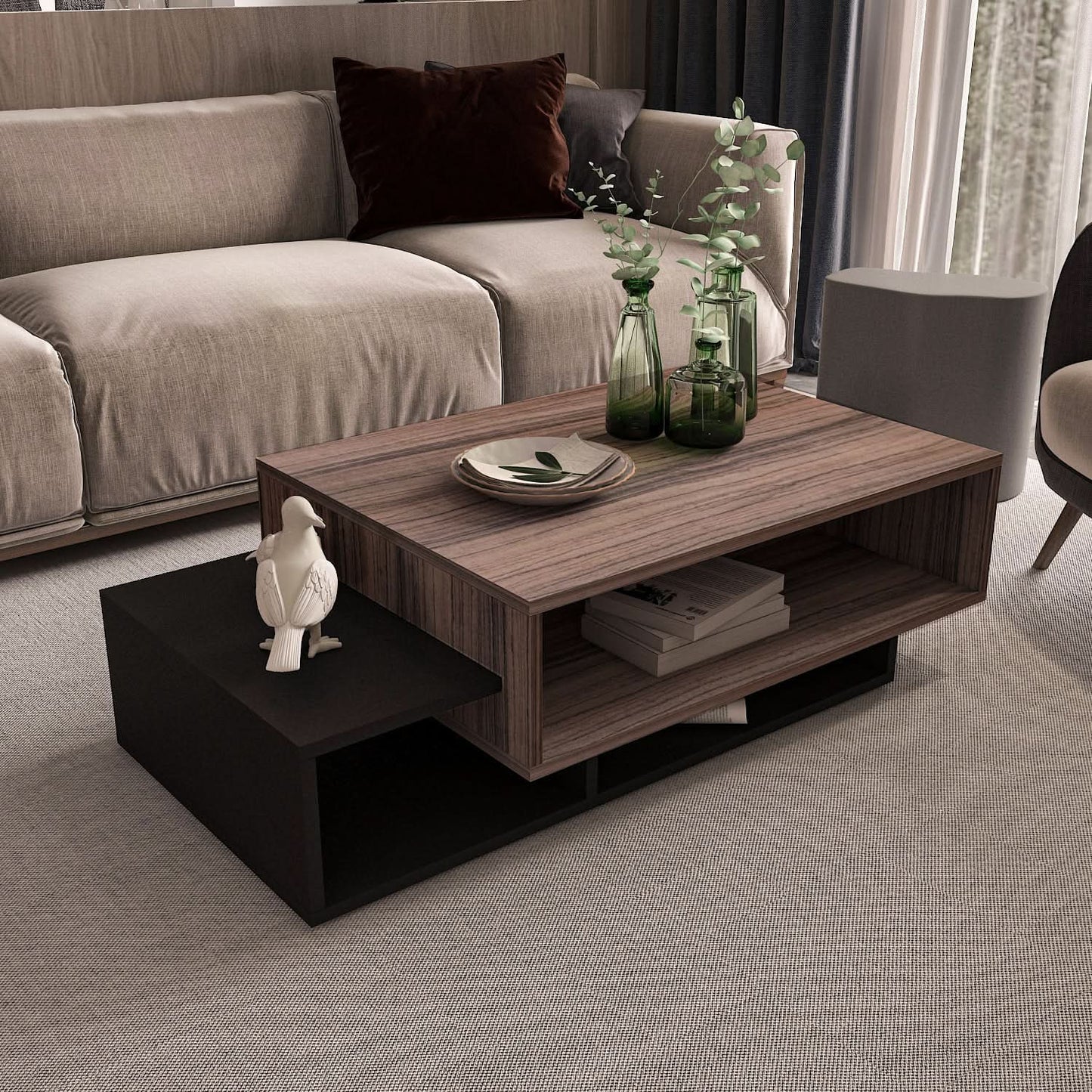 طاولة قهوة متعددة الأرفف