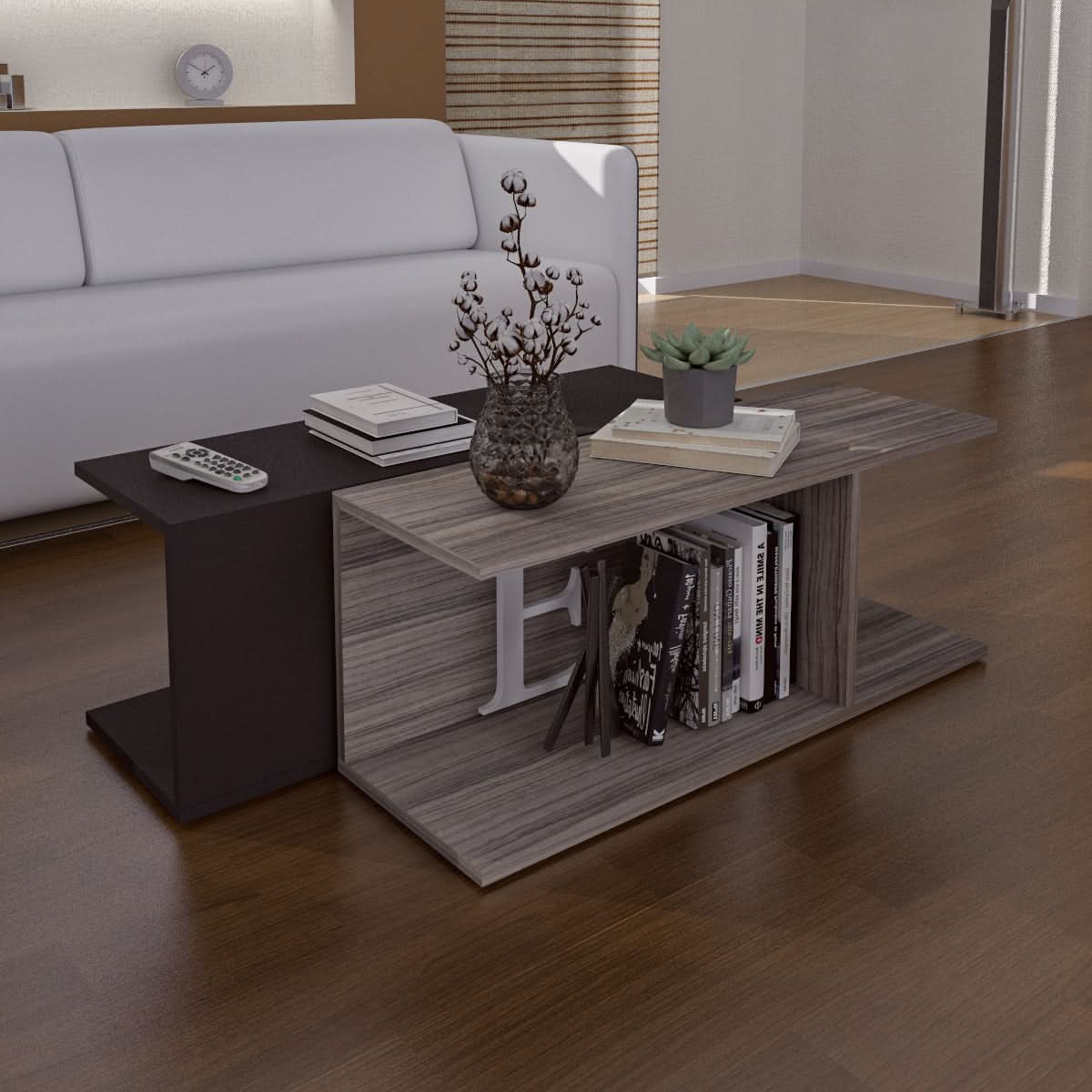 طاولة قهوة مزدوجة