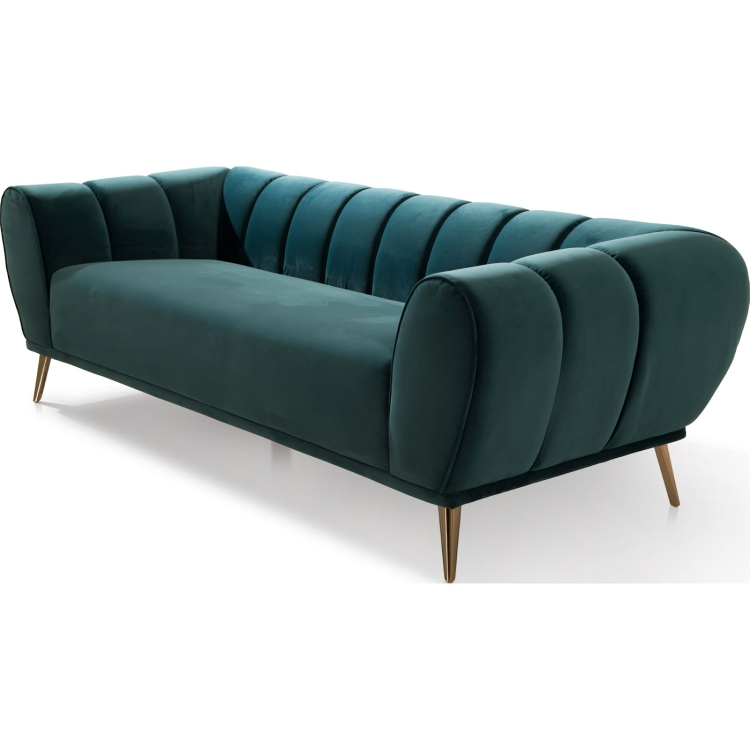 كنبة بتصميم مودرن وهيكل خشبي