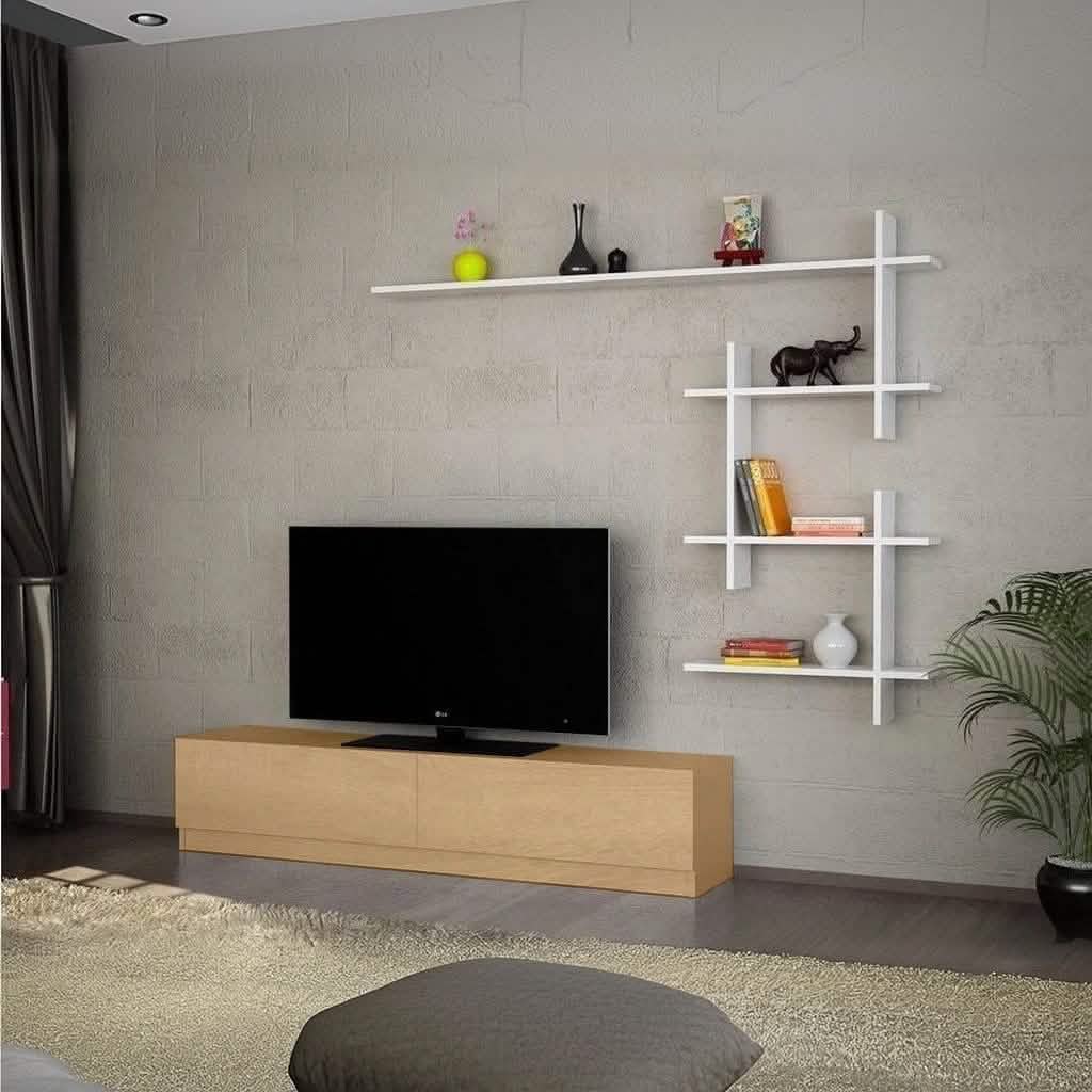 ترابيزة تليفزيون خشب ام دي اف، 140*30*40 سم