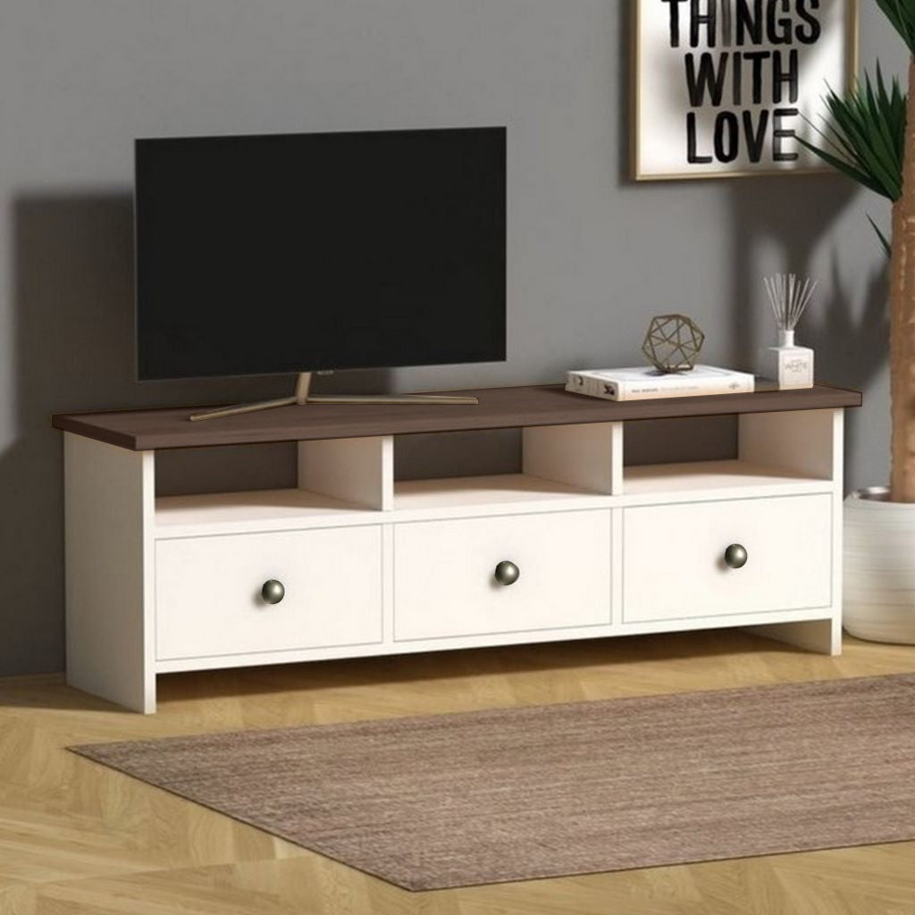 ترابيزة تليفزيون خشب ام دي اف، 130*32*55 سم