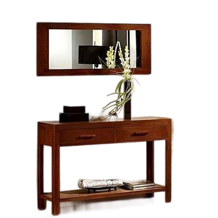 كونسول خشبي مع مراية