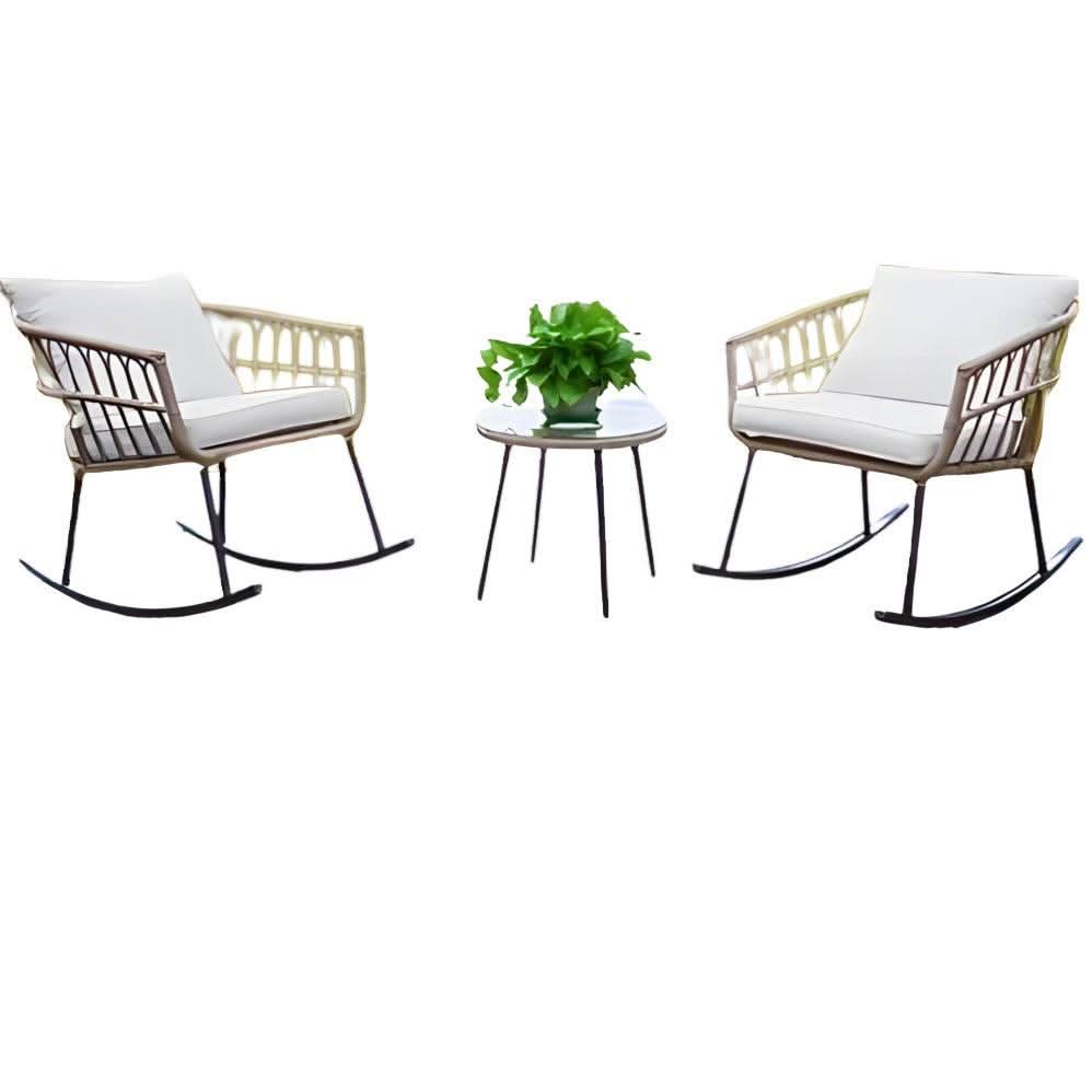 طقم خارجي حديد وراتان