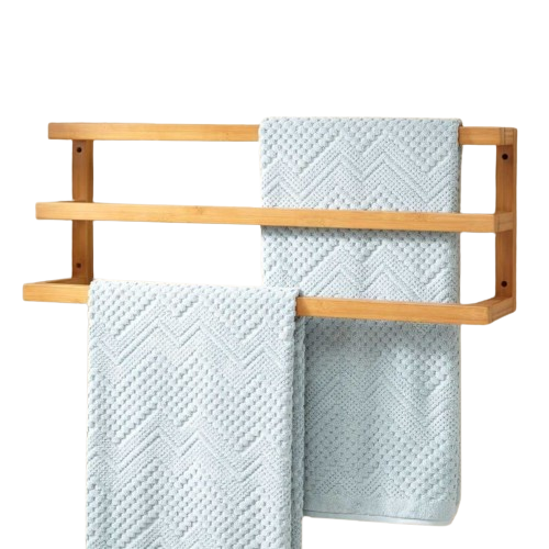 علاقة فوط خشبية معلقة