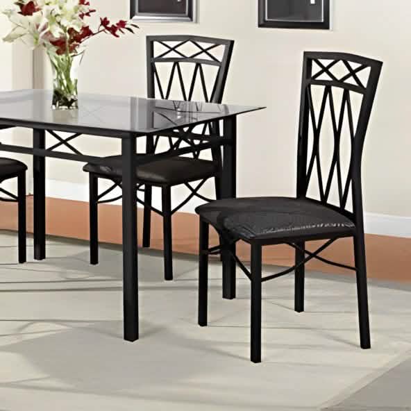 سفرة معدن و زجاج مع 4 كراسي