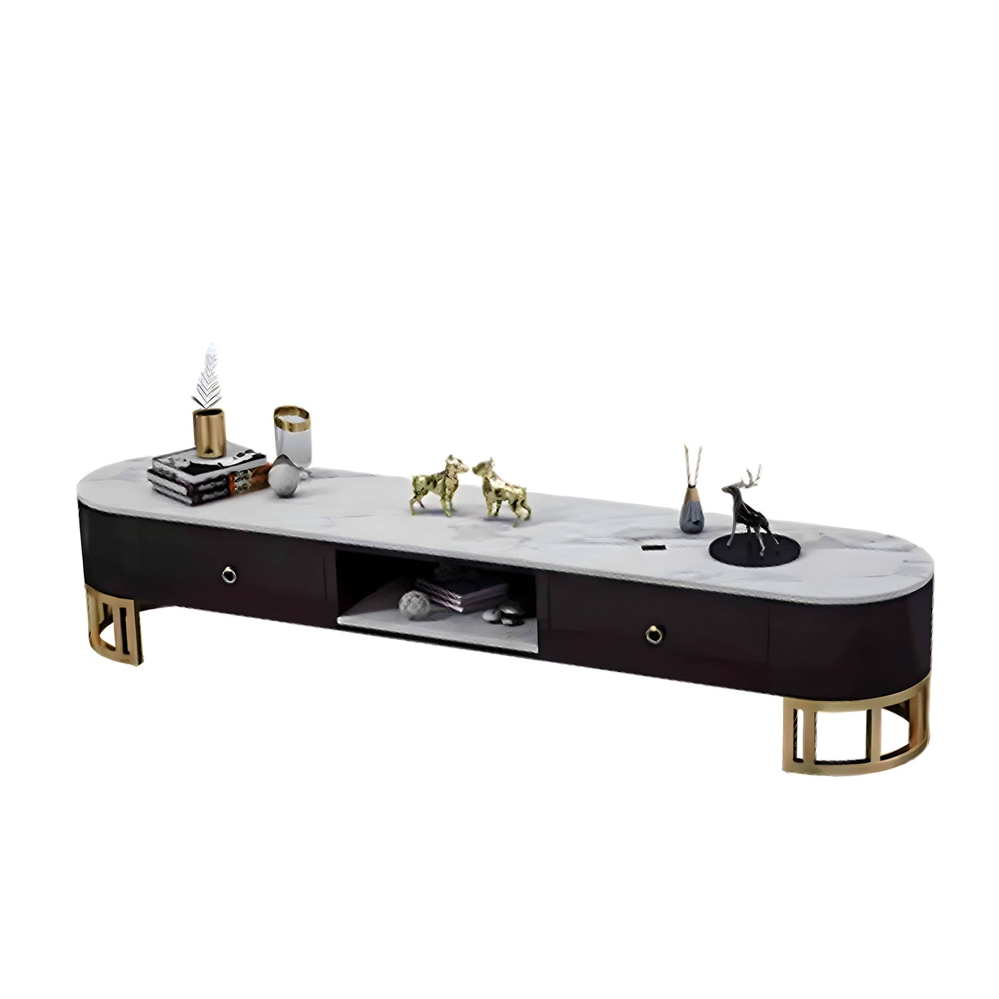 طاولة تلفاز ام دي اف لون أسود