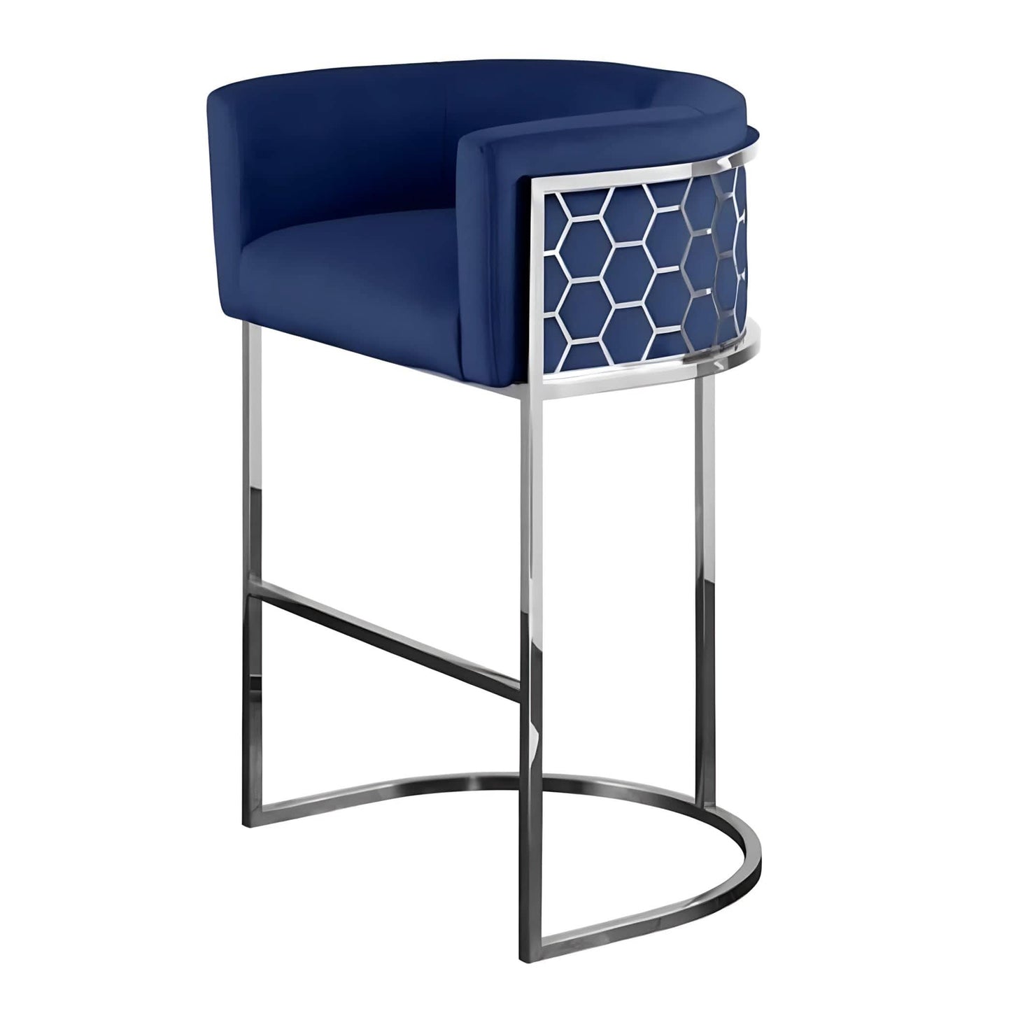 كرسي بار استانلس لون أزرق