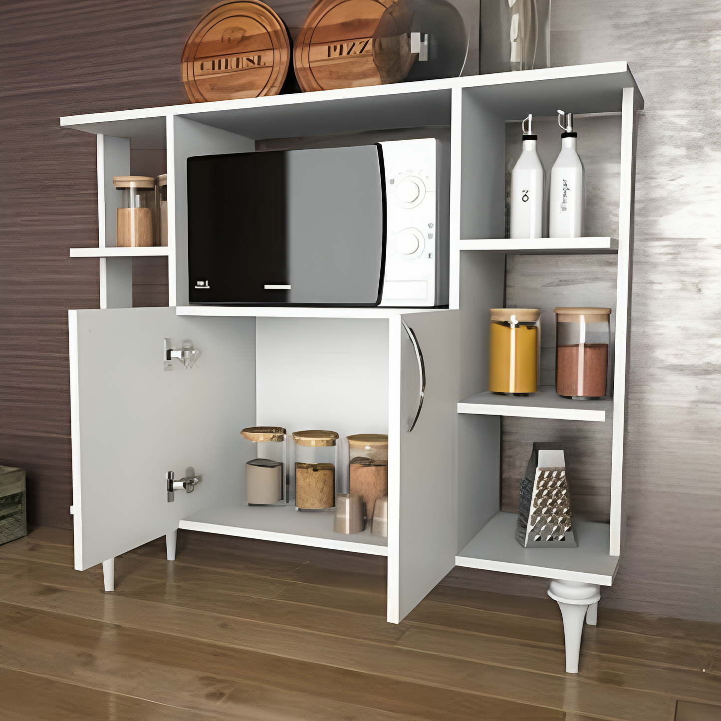 وحدة تخزين بأرفف جانبية