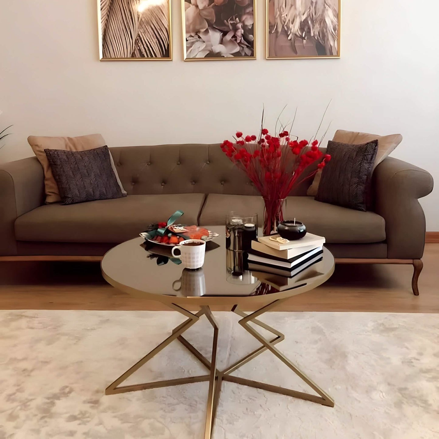 طاولة قهوة زجاج