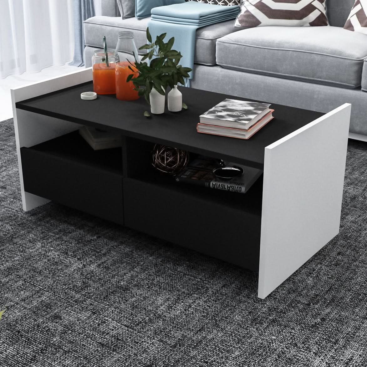 طاولة قهوة بوحدات تخزين