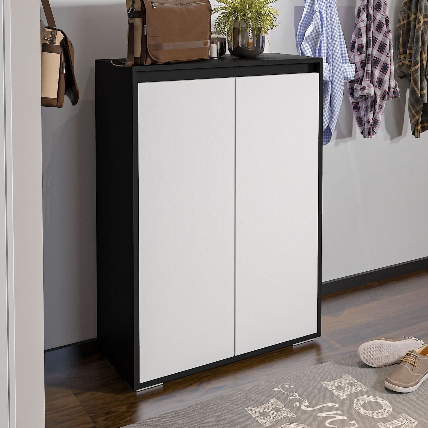 خزانة أحذية احذية خشبية بسيطة