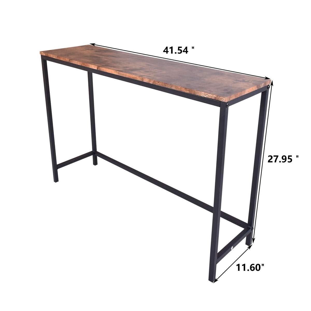 كونسول خشبي بهيكل معدن 