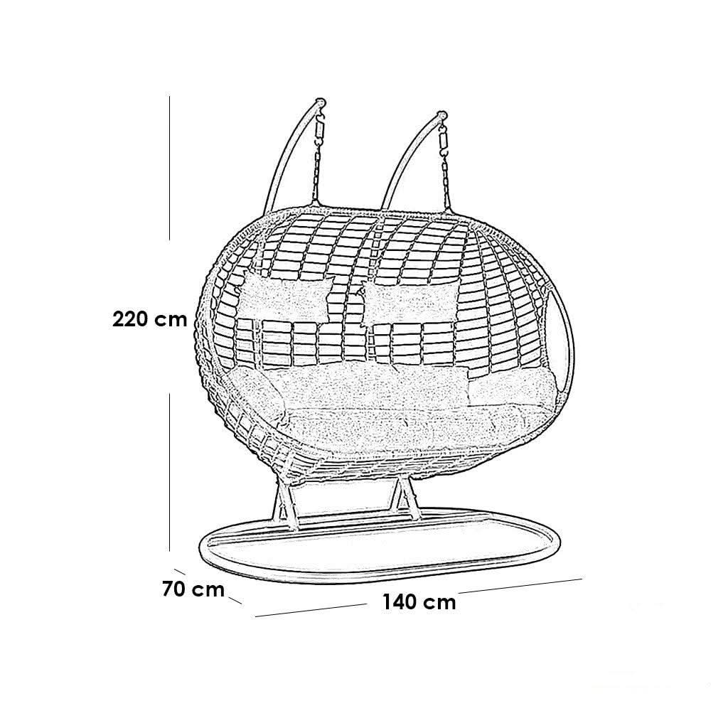 أرجوحة ثنائية من راتان 