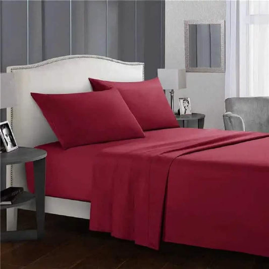 مفرش سرير مايكروفايبر، 240*220 سم - أحمر