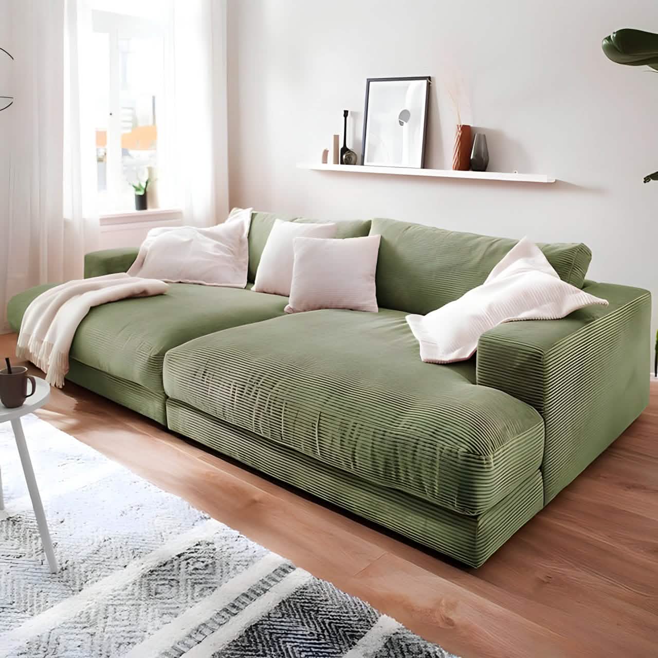 كنبة أنيقة خشبية فاخرة - Baytuk