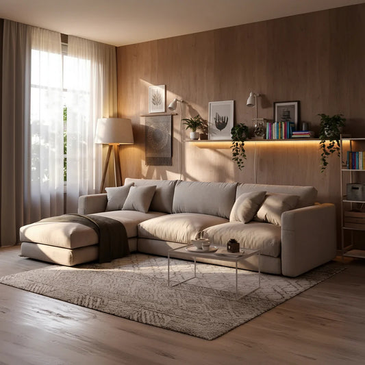 كنبة حرف ال بتصميم فريد