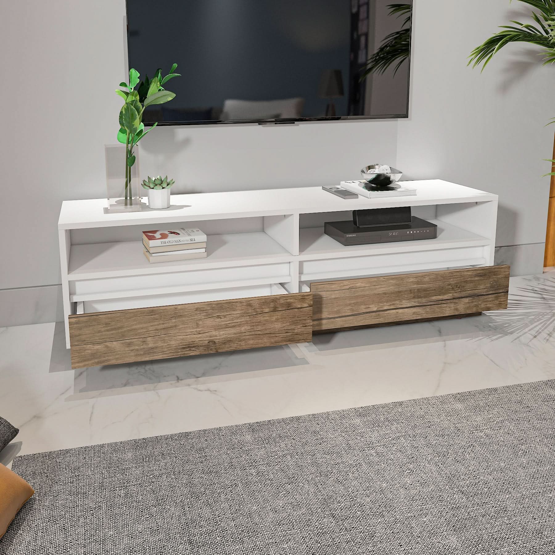 طاولة تلفاز بتصميم مودرن